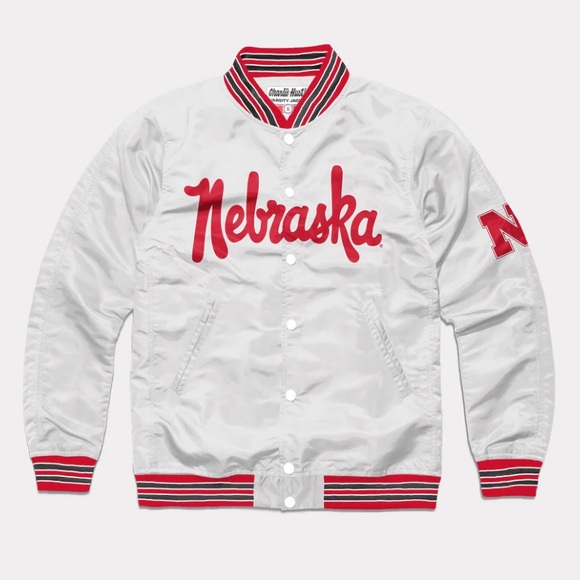 Charlie Hustle Nebraska Script Letterman Jacket - Picture 1 of 6